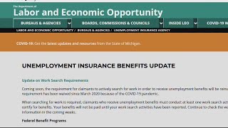 People receiving unemployment in Michigan must be searching for work