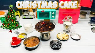 🎄Perfect Miniature Christmas Cake🎄 ✨Mini Plum Cake Cake decorating | ASMR satisfying Chocolate Cake