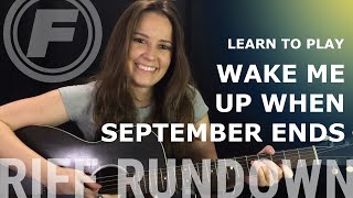 Learn to play "Wake Me Up When September Ends" by Green Day