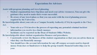 Advising 101 Expectations