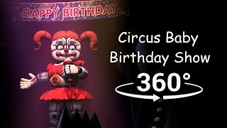 360°| Circus Baby Birthday Show - FNAF Sister Location [SFM] (VR Compatible)