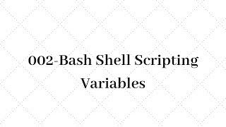 002-Unix Shell Scripting - Variables