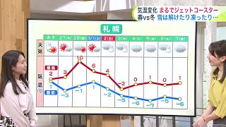 【ジェットコースター気温】早春の花が咲き出した…今週は季節が加速し10℃超えも来週は真冬日！【北海道の天気予報 25日(火)】