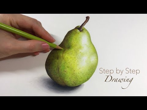 DRAWING A PEAR - Step By Step | Prismacolor Pencils - YouTube