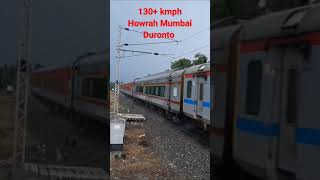 Dangerous Duronto🔥 Howrah - Mumbai at 135+ kmph #shorts #indianrailways #highspeedtrain #duronto