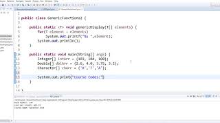 Generics Type Array Java