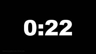 22 seconds [22 secs] clock timer countdown || Alarm Focus