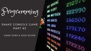 Visual Basic Programming: Creating Snake Console Game - Part 5