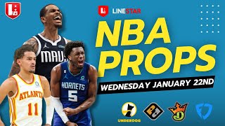 NBA Player Props 1/22 Underdog \u0026 PrizePicks | Best Bets Underdog \u0026 PrizePicks Wednesday January 22nd