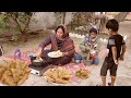 Village Traditional Life in Punjab | Homemade vegetable Samosa | Village Sham