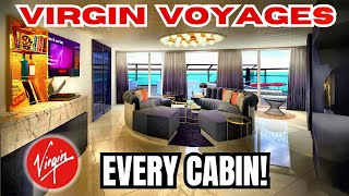 Virgin Voyages: We Review EVERY Cabin \u0026 Suite!  One will make your Jaw DROP!