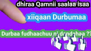 Durbuma fudhachuf qamnii saalaa dhiraa hagam ta'uu qabaa?