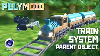 Cinema 4D Tutorial - Train System, Parent Objects