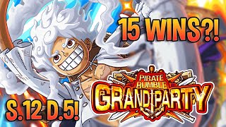 GEAR 5 LUFFY APOCALYPSE! GRAND PARTY S.12-D.5! Can We Get the 15 WINS?!  [OPTC | トレクル]