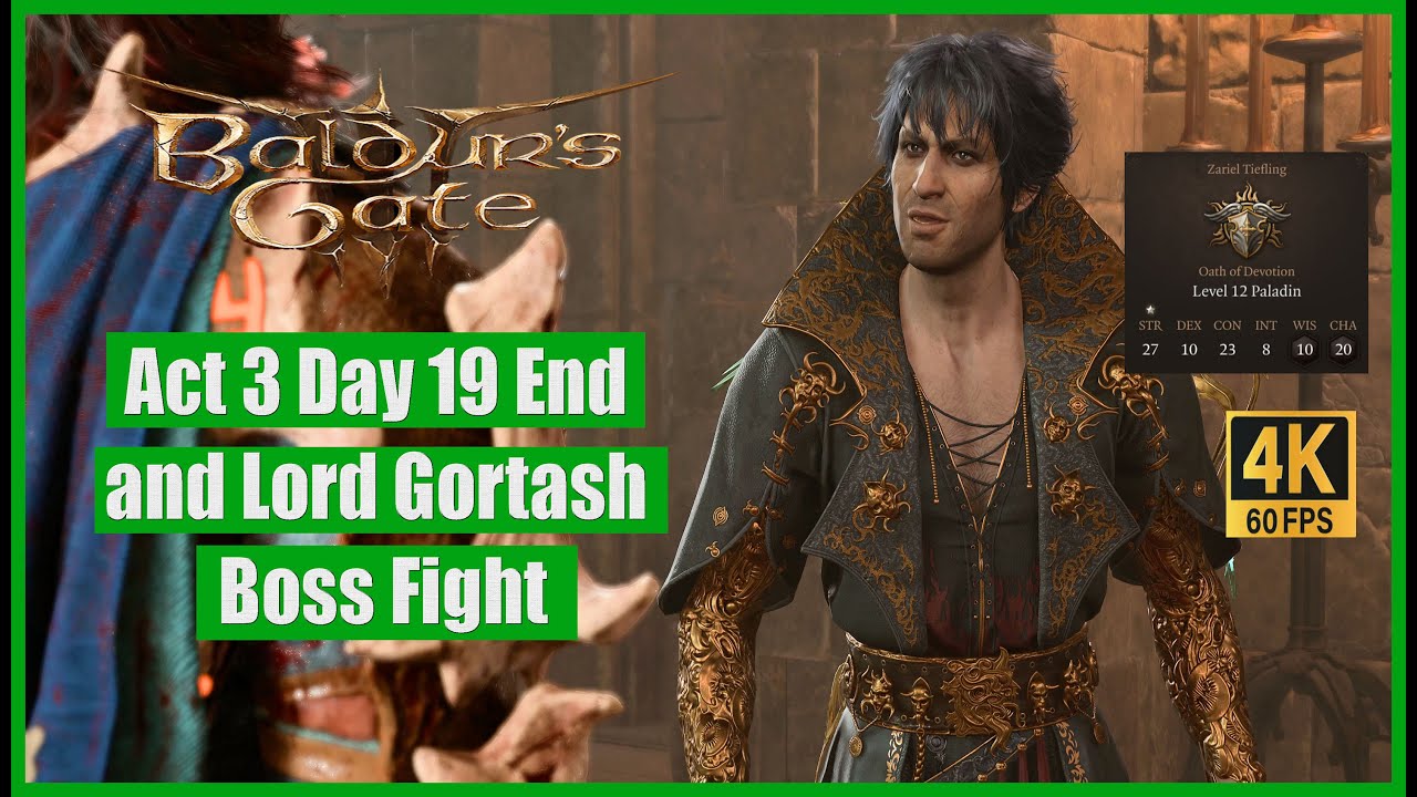 Baldur's Gate 3 Walkthrough Act 3 Day 19 End & Lord Gortash Boss Fight ...