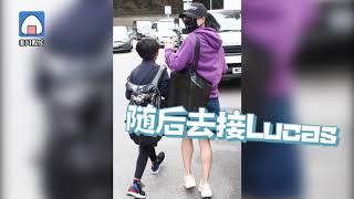 張柏芝親自接兒子放學 12歲Lucas扮酷超低調超像謝霆鋒！