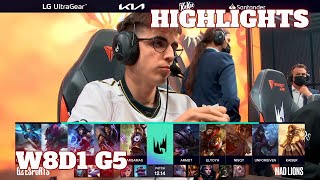 G2 vs MAD - Highlights | Week 8 Day 1 S12 LEC Summer 2022 | G2 Esports vs Mad Lions W8D1