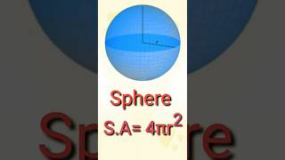 #formula of sphere #volume and surface Area of sphere #ytshorts