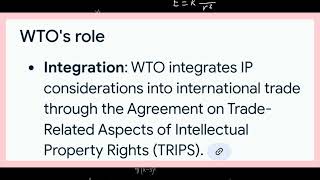 RM4151 UNIT - role of wipo and wto in ipr establishment