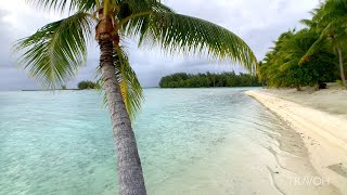 Walking Tour | Stormy Sights \u0026 Vibes | Motu Tane Island | Bora Bora, French Polynesia 🇵🇫 | 4K Travel