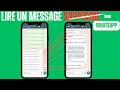 ASTUCES WHATSAPP: COMMENT LIRE DES MESSAGES SUPPRIMÉS