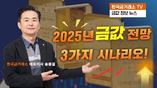 2025년 금값 3가지 시나리오별 전망