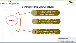 Smart ODBC Tools in Tally.ERP 9