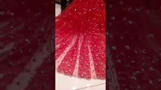 trending 5 mm sequence  butti with pearl work net fabrics quality butterfly net