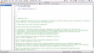 6.8 (Part 1) Temperature Class - Java