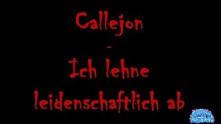 Ich lehne leidentschaftlich ab - Callejon (Karaoke)