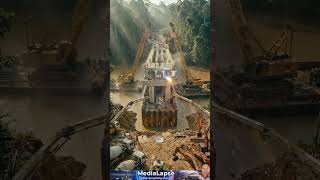 Mega Bridge Timelapse 😱 From River Chaos to Modern Highway #MegaBridge #BridgeConstruction
