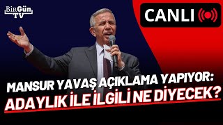 #SONDAKİKA I Mansur Yavaş açıklama yapıyor: Cumhurbaşkanlığı adaylığı ile ilgili ne diyecek?