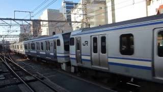 総武快速線　E217系横須賀線直通快速(逗子)横須賀行き　千葉駅発車