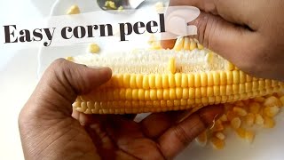 How to remove corn kernels in 1 minute | Simple trick | Tummy Time Tamil