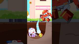 Rescue Team help me! 📛❌ Manhole Cover 💫 Safety Rule | RoboSquad Kids Cartoon #shorts