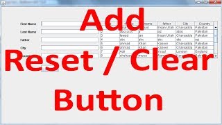 Java SWING #09 - Reset/Clear Button in Java Netbeans