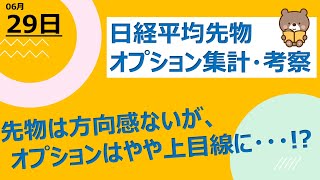 【海外ファンド取引手口　集計・考察】　6月29日　日経平均は5日線を回復！先物は方向感無いが、オプションはやや上目線に・・・！？