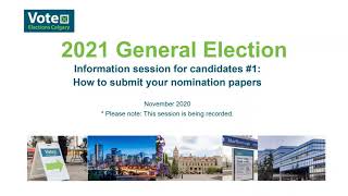 Candidate Information Sessions #1: How to submit nomination papers