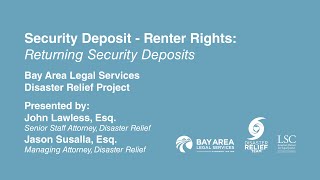 Security Deposit - Renter Rights: Returning Security Deposits