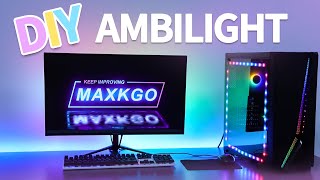 DIY Ambilight,Illuminate the Computer Desk with LED Lights.Suitable for Novice DIY Desktop Lighting.