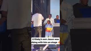 Lil Baby's son Jason was vibing with him on stage #shorts #father #fatherlove #kids #lilbaby # #tren