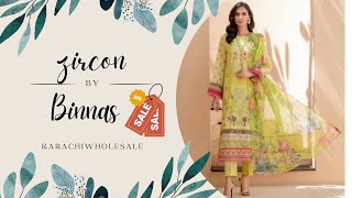 ZIRCON By Binnas Code 7 #gulljee #2023 #karachiwholesale #sale #lawnsale #embroidered #sequence