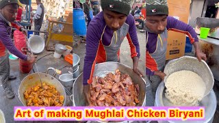 Art of making Mughlai Chicken Biryani in Jharkhand😍😍 Full making Recipe of Chicken Biryani🤩🤩