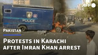 Pakistan: People take to streets in Karachi following Imran Khan's arrest | AFP