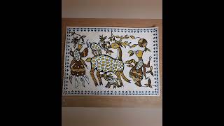 # how to make jharkhand sohrai painting# ...🌹🌹🌹