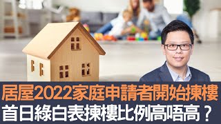 居屋2022家庭申請者開始揀樓      首日綠白表揀樓比例高唔高？│招國偉