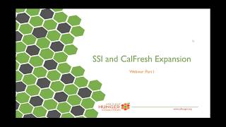 WEBINAR: SSI and CalFresh Expansion