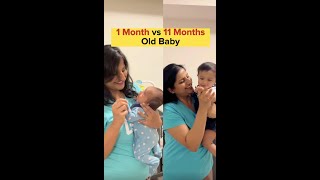 1 Month vs 11 Months Old Baby Transition #shorts #ytshorts #youtubeshorts