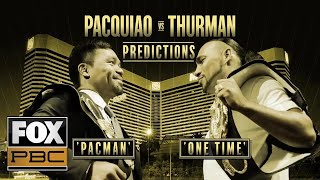 Pro Fighters make their predictions on the upcoming Pacquiao vs Thurman fight | INSIDE PBC BOXING