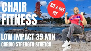 Try This Sit & Get Fit Chair Fitness Workout | Cardio Strength Stretch | 39 Min Beginners & Senior